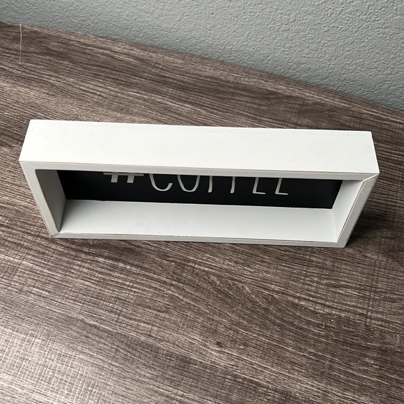 #COFFEE Black & White Sign Farmhouse Tiered Tray Decor Quill to Paper - Picture 4 of 4